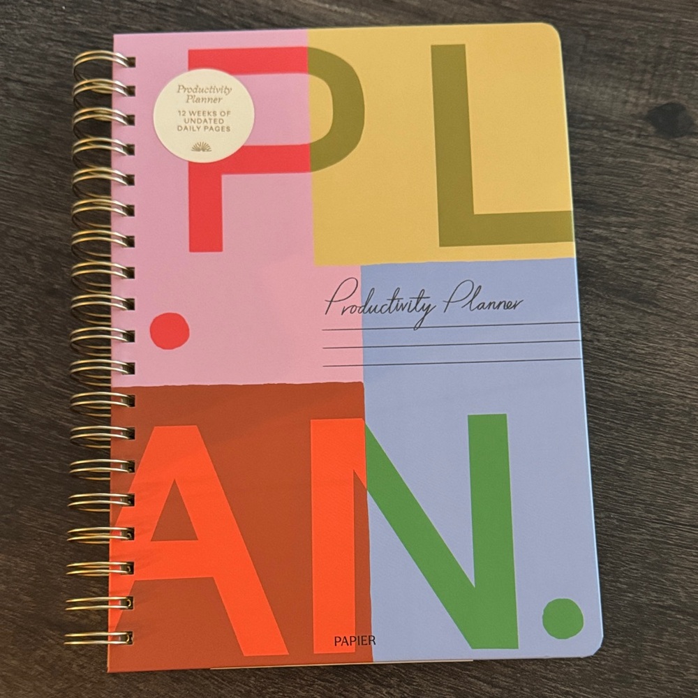 Papier Productivity Planner Spiral Notebook - Colorblock